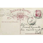 1935 Bilhete Postal Inteiro «Lusíadas» 25 r. rosa enviado de Amarante para o Porto 1