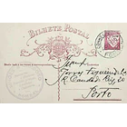 1935 Bilhete Postal Inteiro «Lusíadas» 25 r. rosa enviado de Pombal para o Porto 1