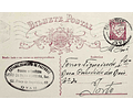 1934 Inteiro Postal tipo «Lusíadas» 25 r. rosa enviado de Ovar para o Porto
