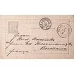 1896 Portugal Bilhete Postal Inteiro D. Carlos Cinzento-violeta 20 r. enviado do Porto para Bordéus, França