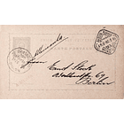 1896 Bilhete Postal Inteiro D. Carlos Cinzento-violeta 20 r. enviado de Lisboa para Berlim, Alemanha 1