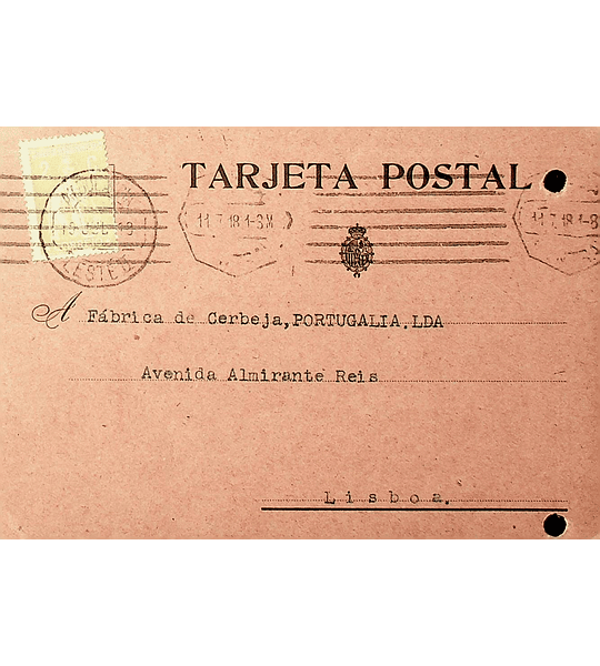 Portugal 1918 Ambulância Postal Leste II