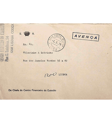1979 Portugal Carta do Serviço Postal Militar EPM 9