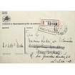 1975 Portugal Carta Reexpedida de Torres Vedras c/ etiqueta de Registo