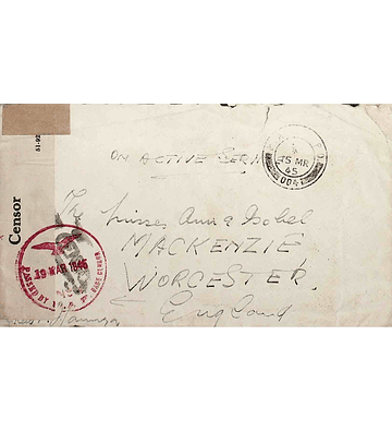 1945 Reino Unido Carta do Serviço Postal da Royal Air Force nos Açores