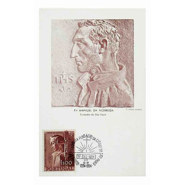 1954 Postal Máximo 4º Centenário da Fundação da Cidade de São Paulo