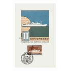 1958 Postal Máximo 2º Congresso Nacional da Marinha Mercante 1