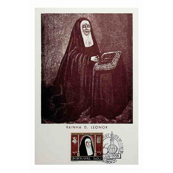 1959 Postal Máximo 5º Centenário do Nascimento da Rainha D. Leonor