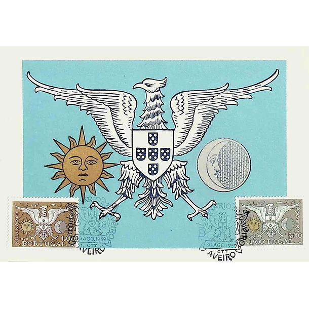 1959 Postal Máximo Milenário e Bi-Centenário de Aveiro