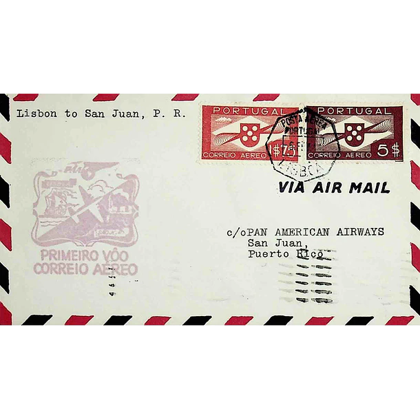 1941 1º Vôo Lisboa - Nova York via Bolama (Lisboa - São João do Porto Rico)
