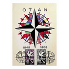 1960 Postal Máximo 10º Aniversário da Nato 1