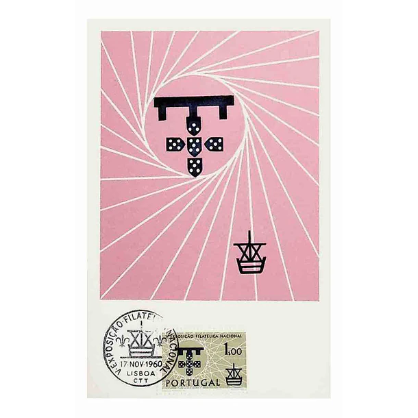1960 Postal Máximo 5ª Exposição Filatélica Nacional