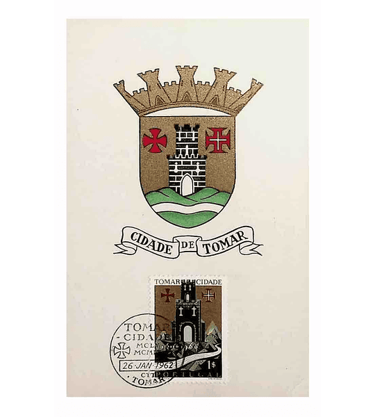 1962 Portugal Postal Máximo 8º Centenário da Cidade de Tomar