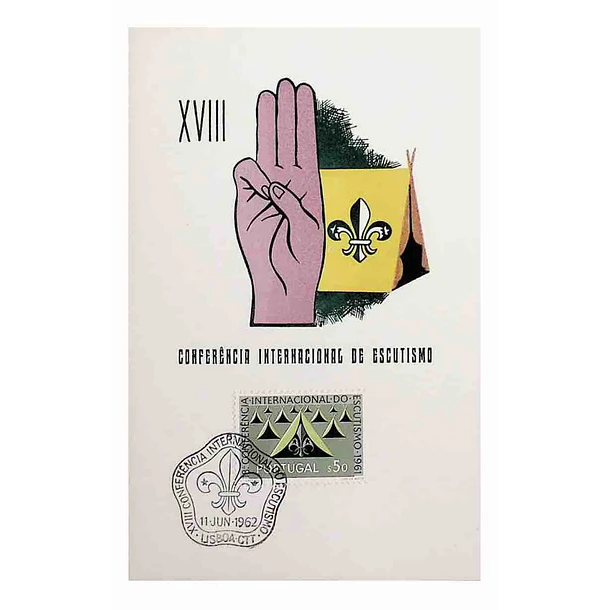 1962 Postal Máximo 18º Conferência Internacional de Escutismo