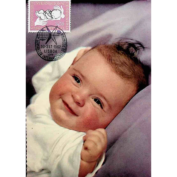 1962 Postais Máximos 10º Congresso Internacional de Pediatria 4
