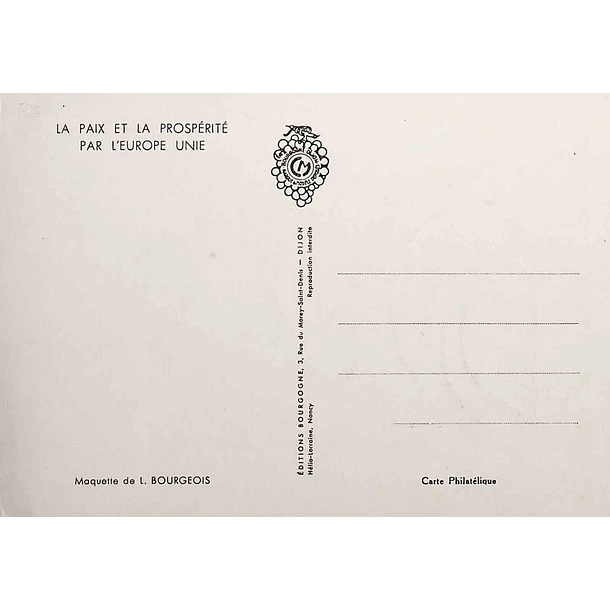 1963 Postal Máximo Europa CEPT