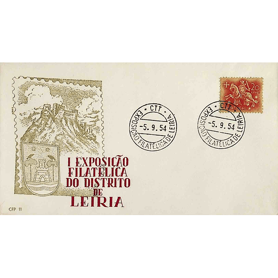 1954 Carimbo Comemorativo da Exposição Filatélica de Leiria
