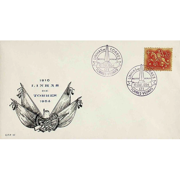 1954 Carimbo Comemorativo dos 144 anos das Linhas de Torres