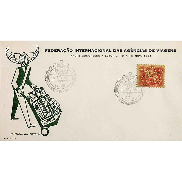 1954 Carimbo Comemorativo do 27º Congresso Internacional das Agências de Viagens
