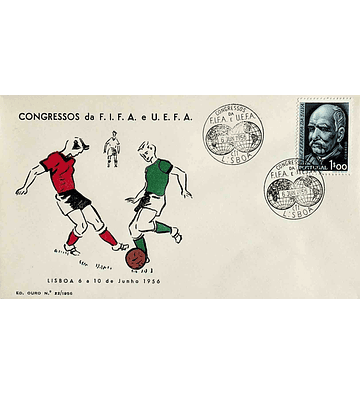 1956 Carimbo Comemorativo dos Congressos da FIFA e da UEFA