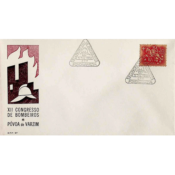 1956 Carimbo Comemorativo do 12º Congresso dos Bombeiros Voluntários