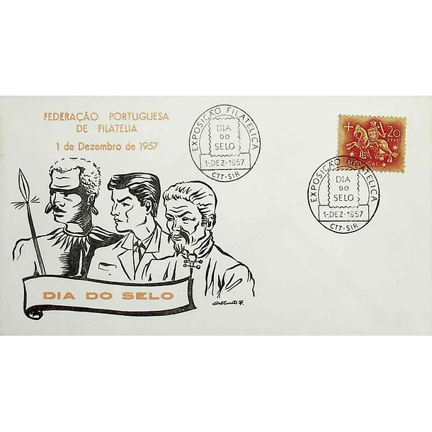 1957 Carimbo Comemorativo do Dia do Selo - Exposição Filatélica