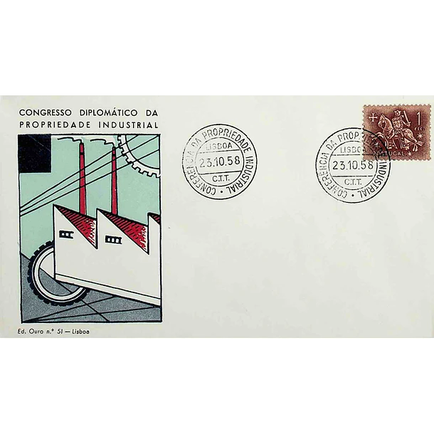 1958 Carimbo Comemorativo da Conferência da Propriedade Industrial