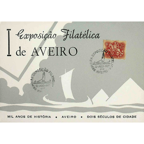 1959 Carimbo Comemorativo 1ª Exposição Filatélica de Aveiro