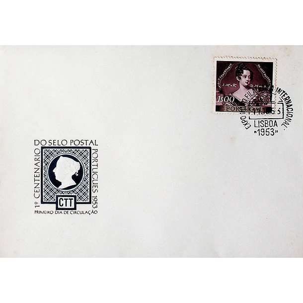 1953 Carimbo Comemorativo da Exposição Filatélica Internacional do 1º Centenário do Selo Postal Português