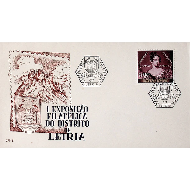 1954 Carimbo Comemorativo da Exposição Filatélica de Leiria