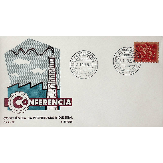 1958 Carimbo Comemorativo da Conferência da Propriedade Industrial