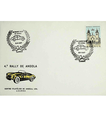 1967 Carimbo Comemorativo do 4º Grande Rallye de Angola