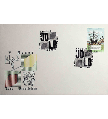 1972 Carimbo Comemorativo dos 5º Jogos Desportivos Luso Brasileiros