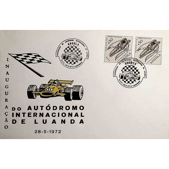 1972 Carimbo Comemorativo Inauguração do Autódromo Internacional de Luanda