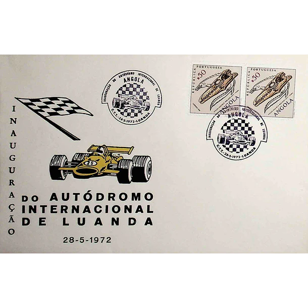 1972 Carimbo Comemorativo Inauguração do Autódromo Internacional de Luanda