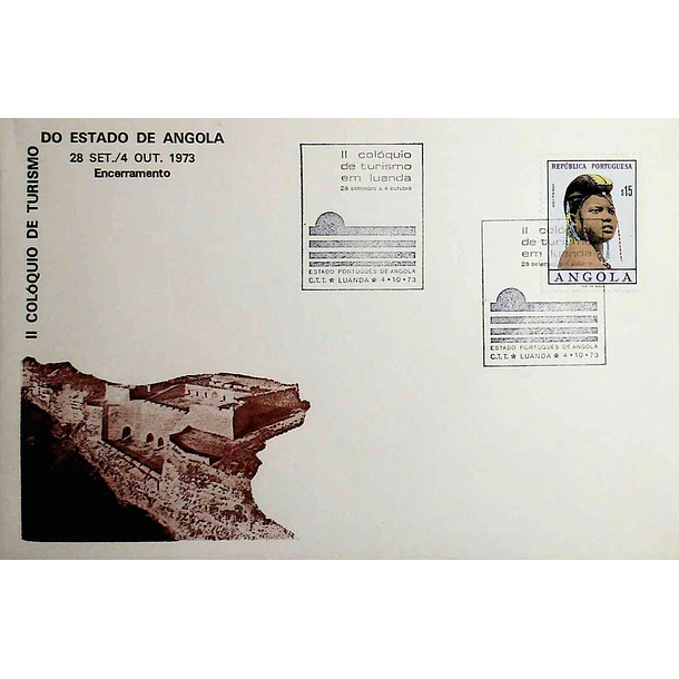 1973 Carimbo Comemorativo do 2º Colóquio de Turismo em Luanda