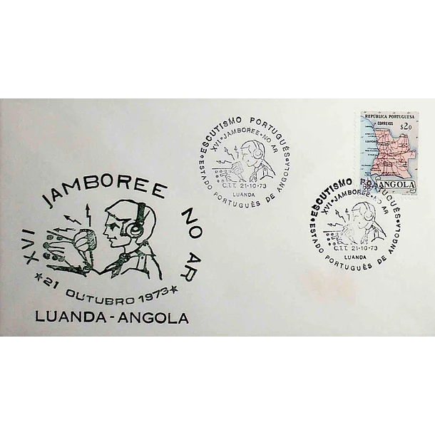 1973 Carimbo Comemorativo do 16º Jamboree no Ar do Escutismo Português