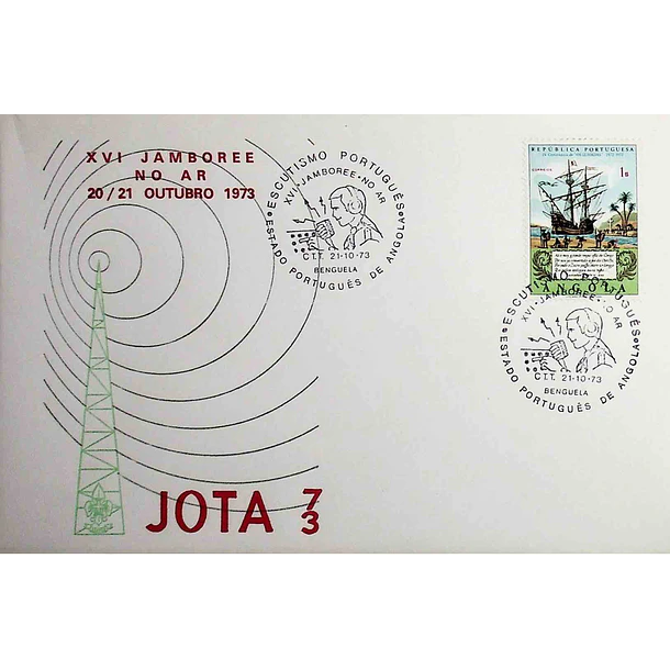 1973 Carimbo Comemorativo do 16º Jamboree no Ar do Escutismo Português