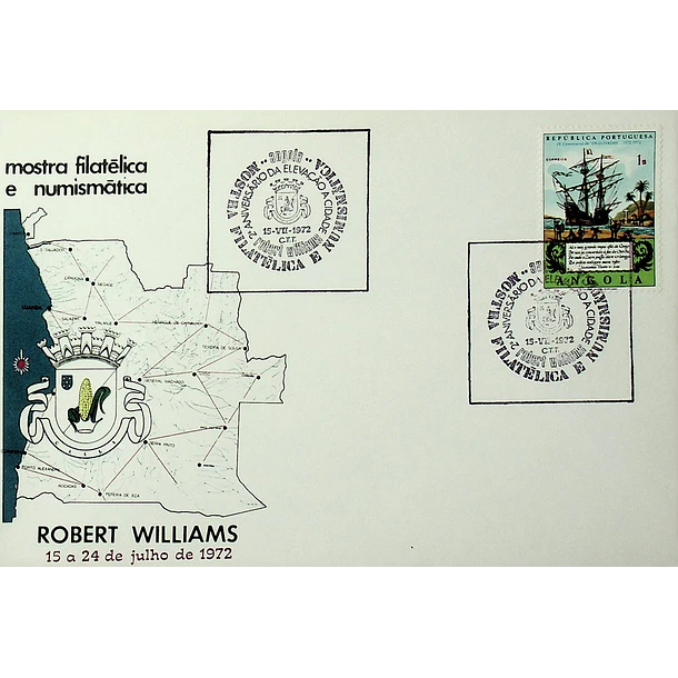 1972 Carimbo Comemorativo da Mostra Filatélica e Numismática de Robert Williams
