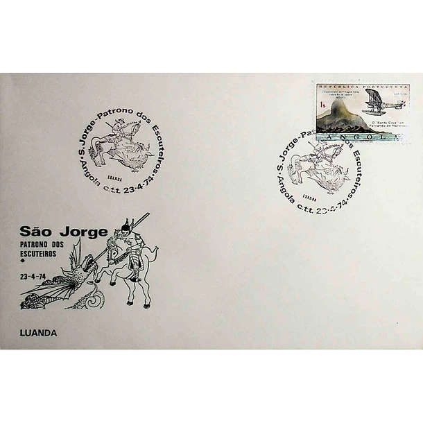 1974 Carimbo Comemorativo São Jorge - Patrono dos Escuteiros