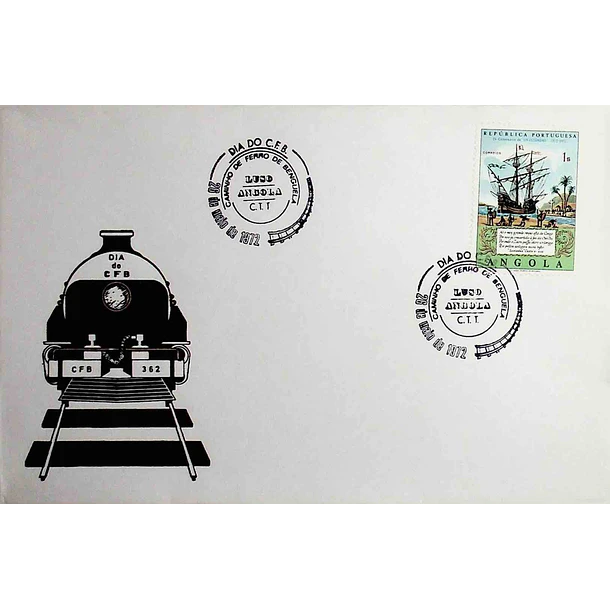 1972 Carimbo Comemorativo do Dia do Caminho de Ferro de Benguela