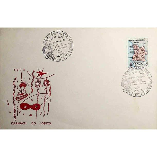 1974 Carimbo Comemorativo do Carnaval do Lobito
