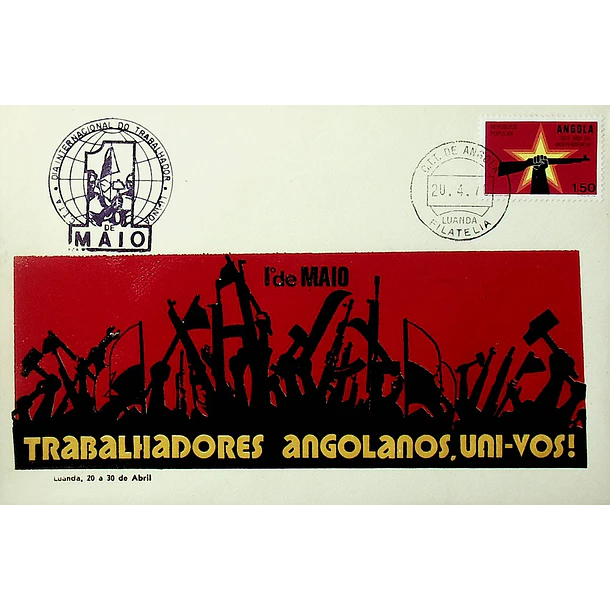 1976 Carimbo Comemorativo do Dia Internacional do Trabalho