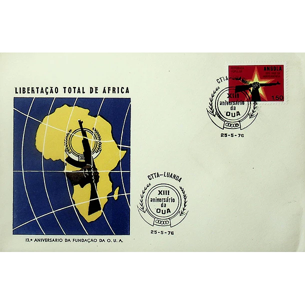 1976 Carimbo Comemorativo do 13º Aniversário da Fundação da OUA