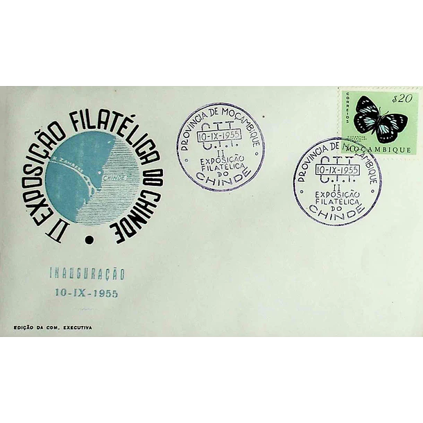 1955 Carimbo Comemorativo da 2ª Exposição Filatélica do Chinde