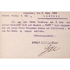 1908 Bilhete Postal Inteiro D. Carlos 20 r. Violeta-cinzento enviado de Lisboa para Langnau 2