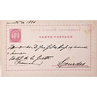 1886 Bilhete Postal Inteiro D. Luís 20 r. Rosa-Castanho enviado para Lourdes 1
