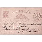 1891 Bilhete Postal Inteiro D. Luís I 10 r. Castanho escuro circulado em Lisboa para Belém 1