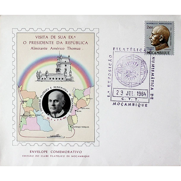 1964 Carimbo Comemorativo da Primeira Exposição Filatélica e Numismática de Moçambique