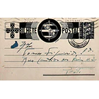 1935 Bilhete Postal Inteiro «Tudo pela Nação» de 25 c. azul enviado de Carrazeda de Anciães para o Porto 1